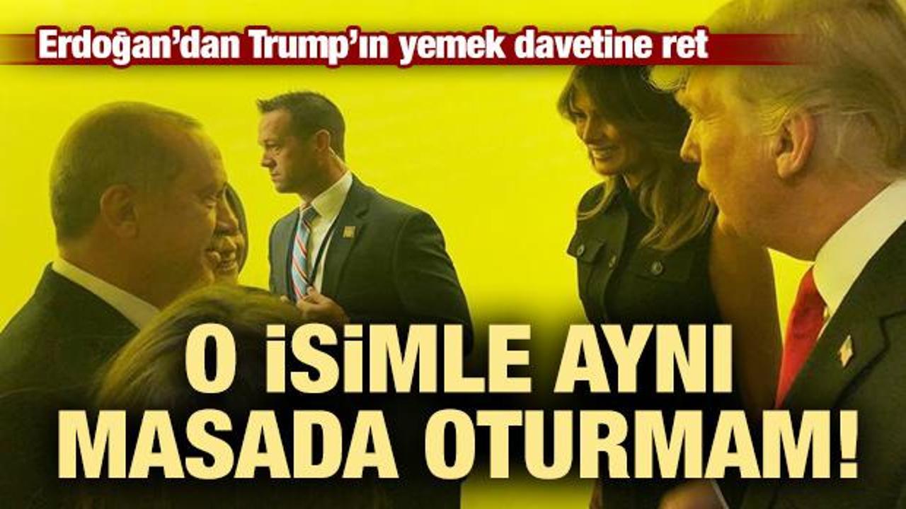 Erdoğan yemeğe neden katılmadığını açıkladı