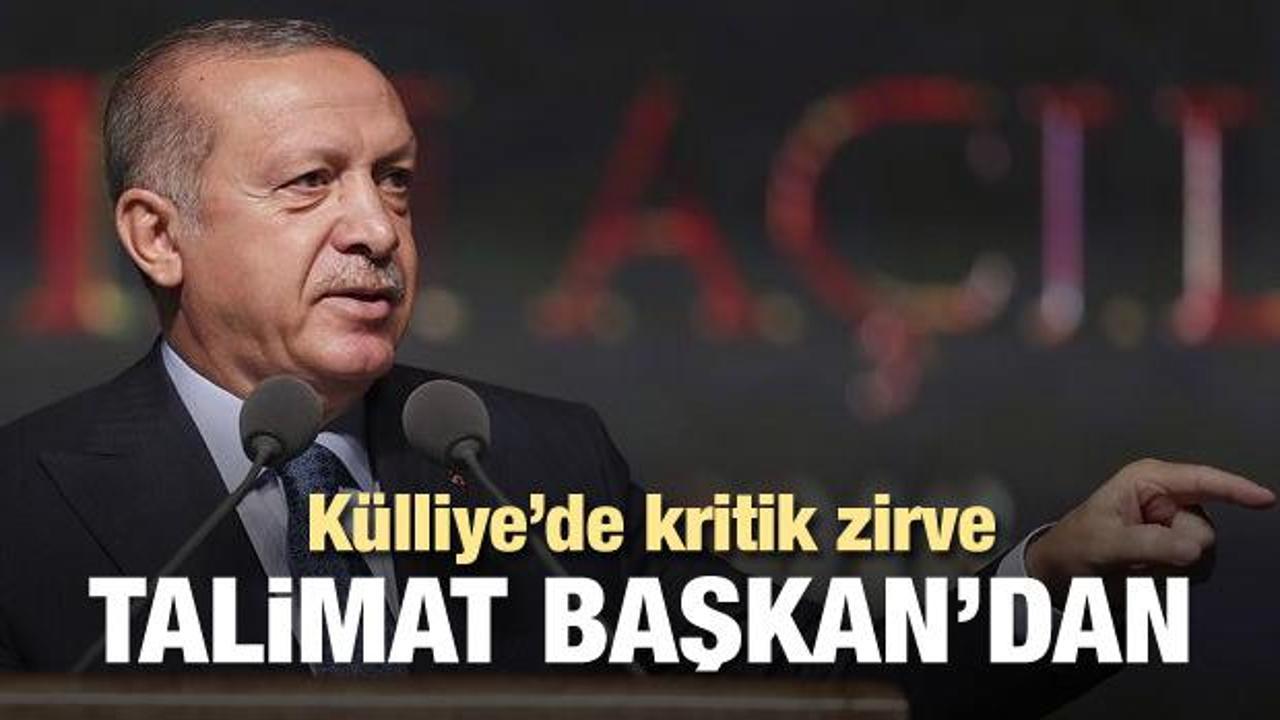 Başkan Erdoğan'ın talimatıyla zirve toplandı