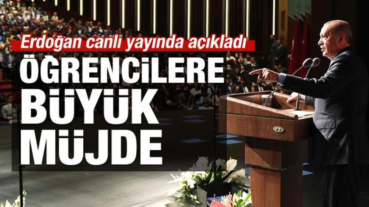 Cumhurbaşkanı Erdoğan'dan burs m&uuml;jdesi