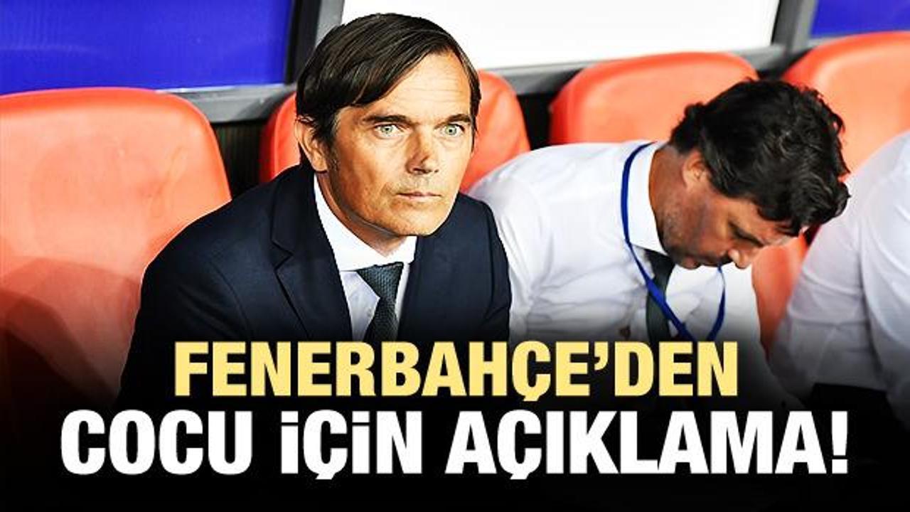 Fenerbahçe'den Cocu için açıklama!