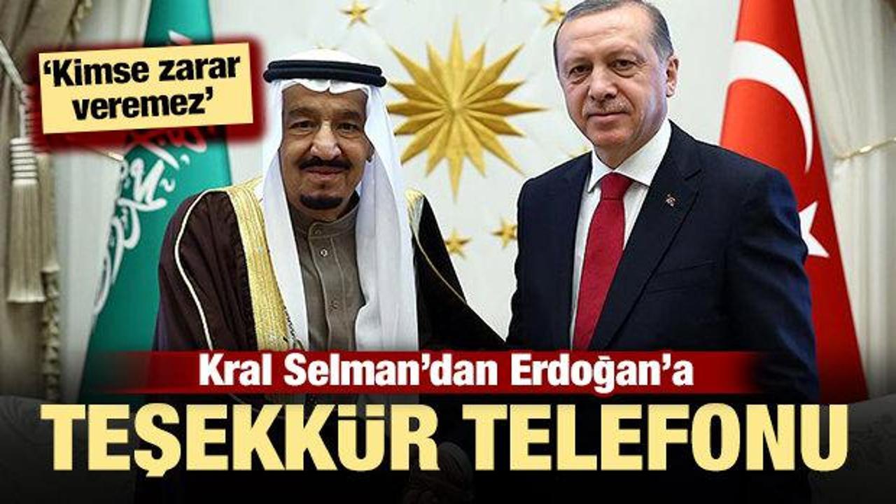 Kral Selman'dan Erdoğan'a telefon