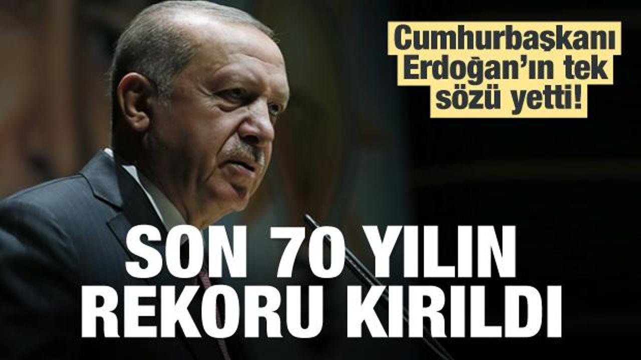 Erdoğan başlatmıştı! Son 70 yılın rekoru kırıldı