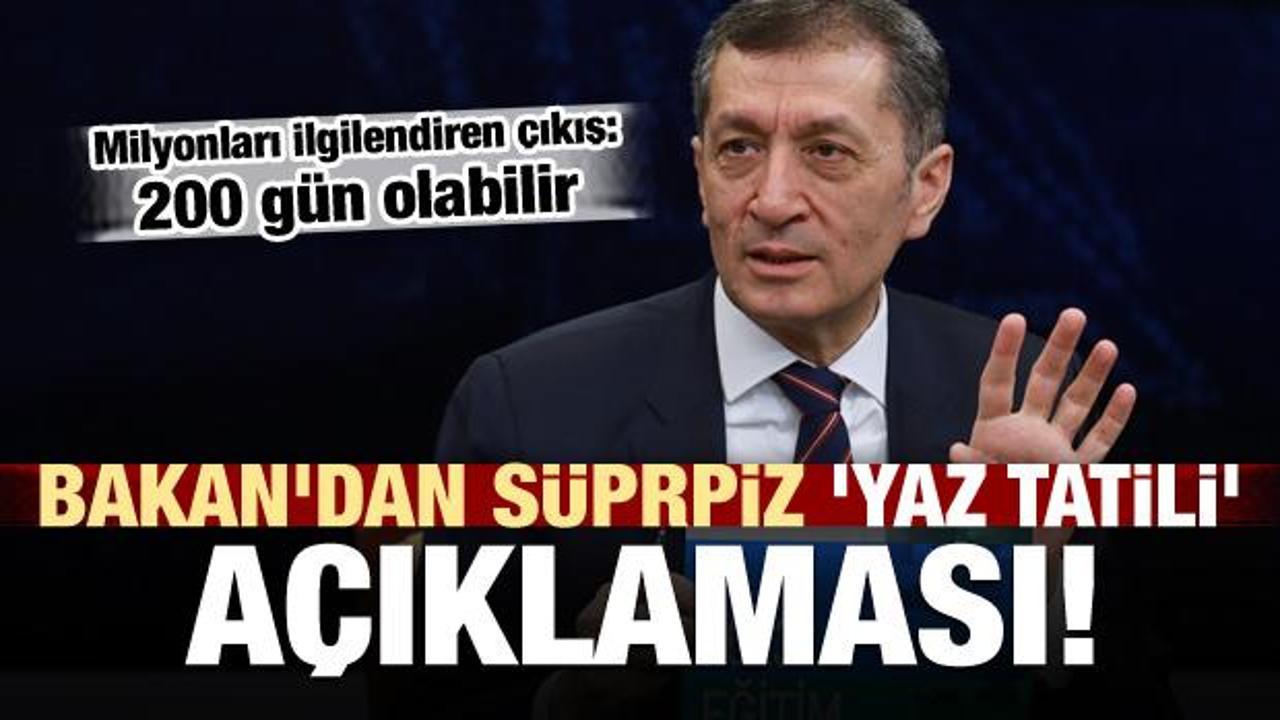 Ziya Selçuk'tan kritik 'yaz tatili' açıklaması!