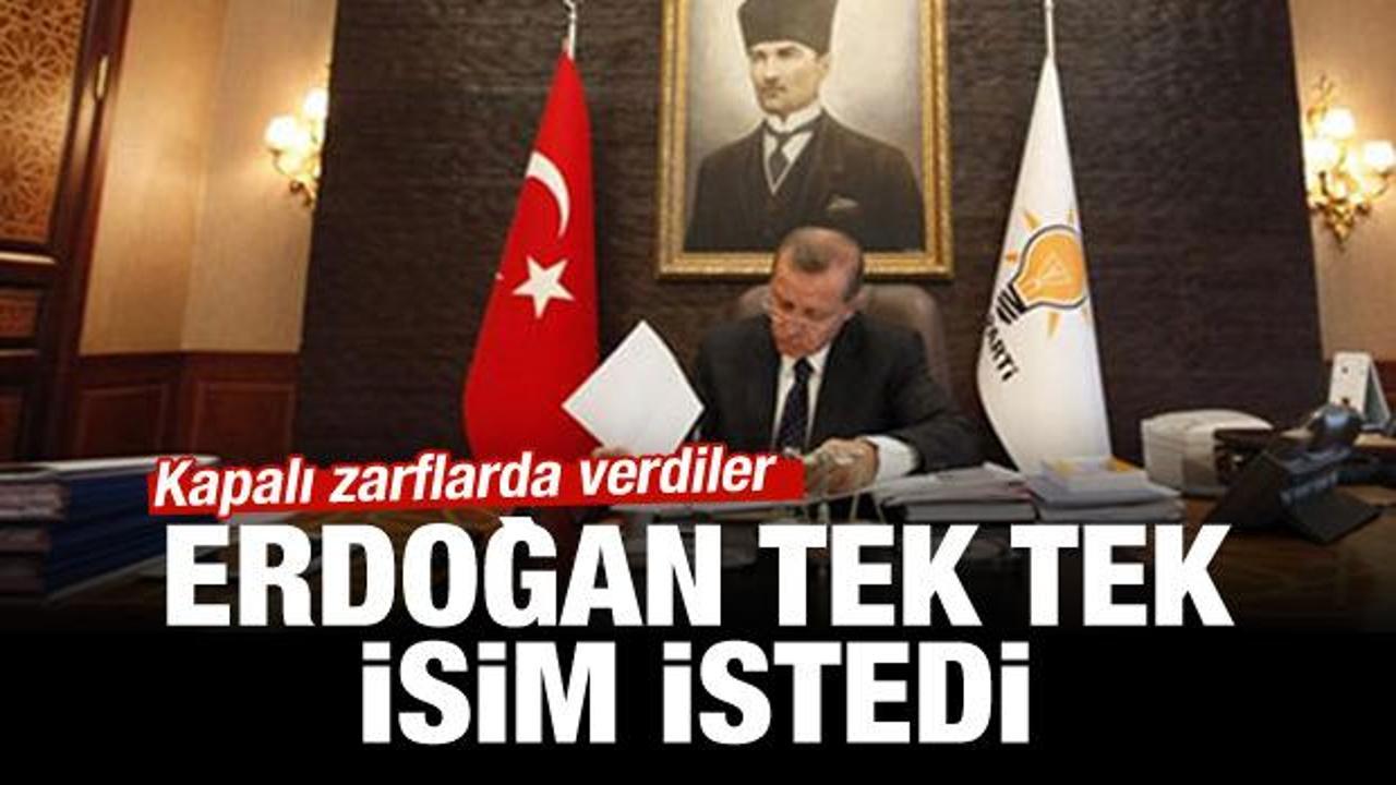 Cumhurbaşkanı Erdoğan MYK'dan zarfla isim aldı! 