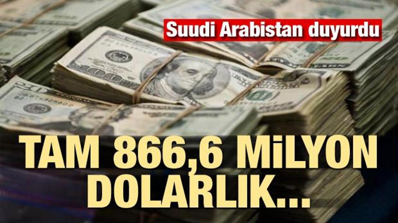 Suudi Arabistan duyurdu: 866,6 milyon dolarlık...