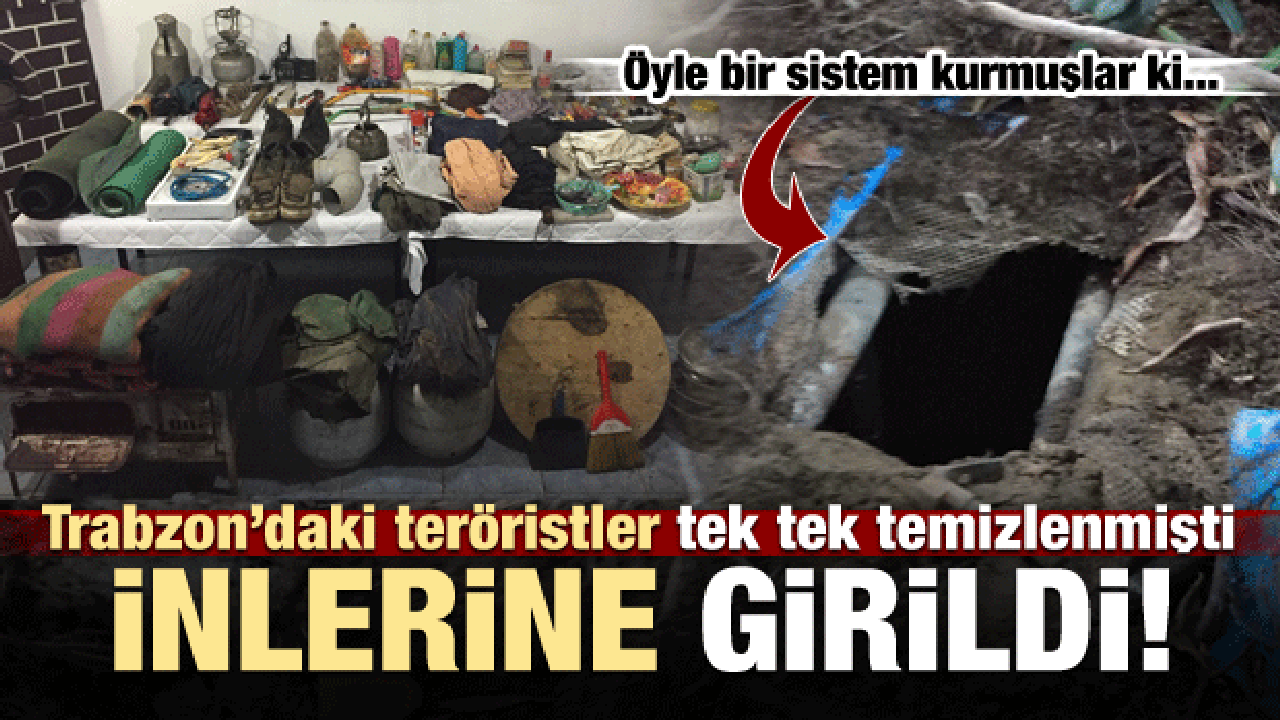 Trabzon'daki PKK sığınağından bakın neler çıktı!