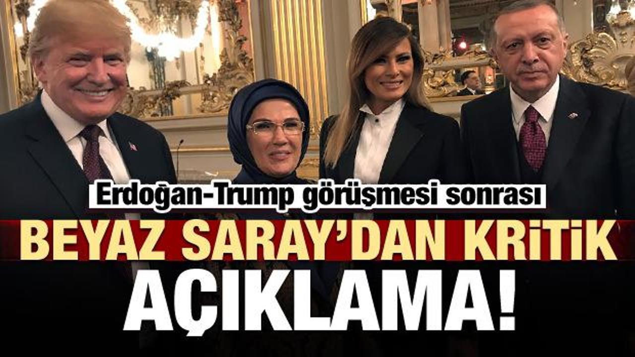 Beyaz Saray'dan kritik açıklama! Erdoğan-Trump...