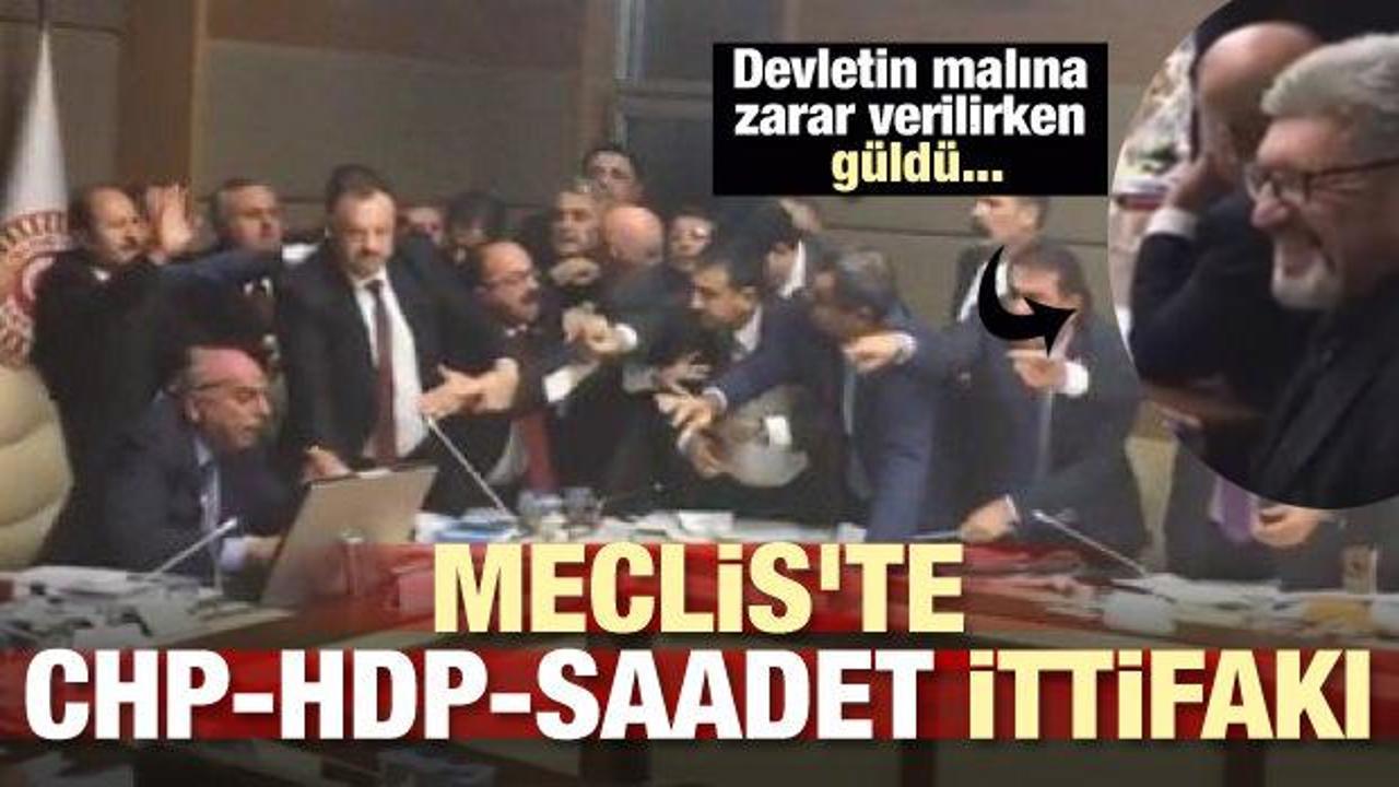 CHP-HDP-SP ittifakı! Devlet malına zarar verilirken gülen vekil