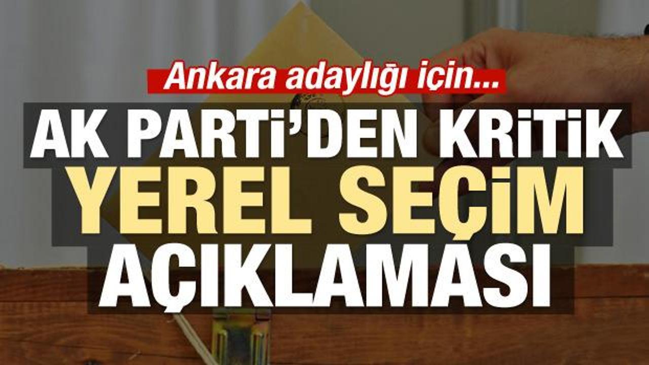 AK Parti'den kritik seçim açıklaması!