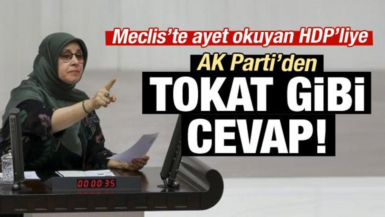 Ayet okuyan HDP'li Hüda Kaya'ya tokat gibi cevap 