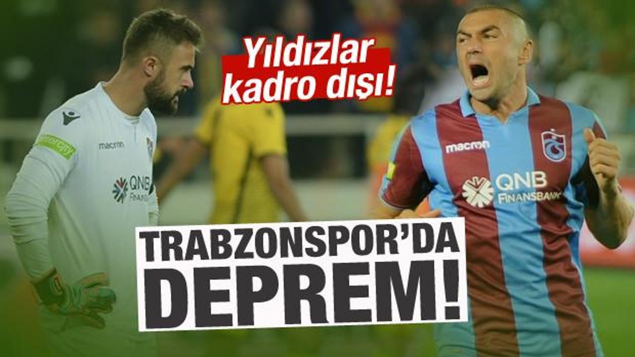 Trabzonspor'da deprem! Yıldızlar kadro dışı!