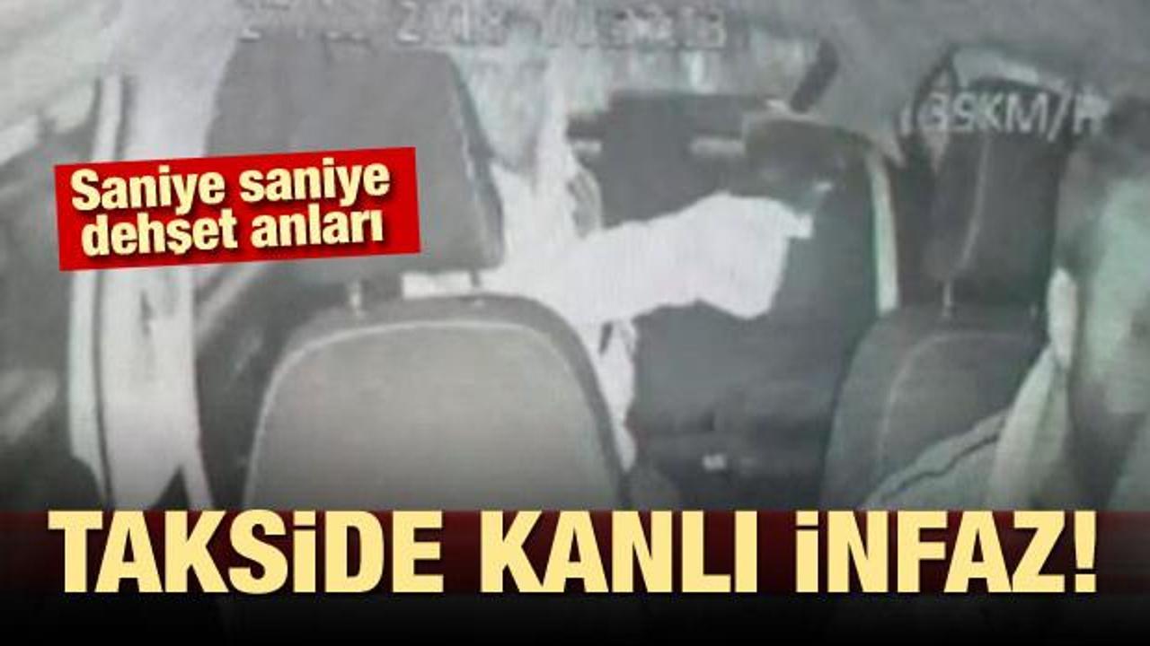 Dehşet anları... Takside saniye dehşet saldırı