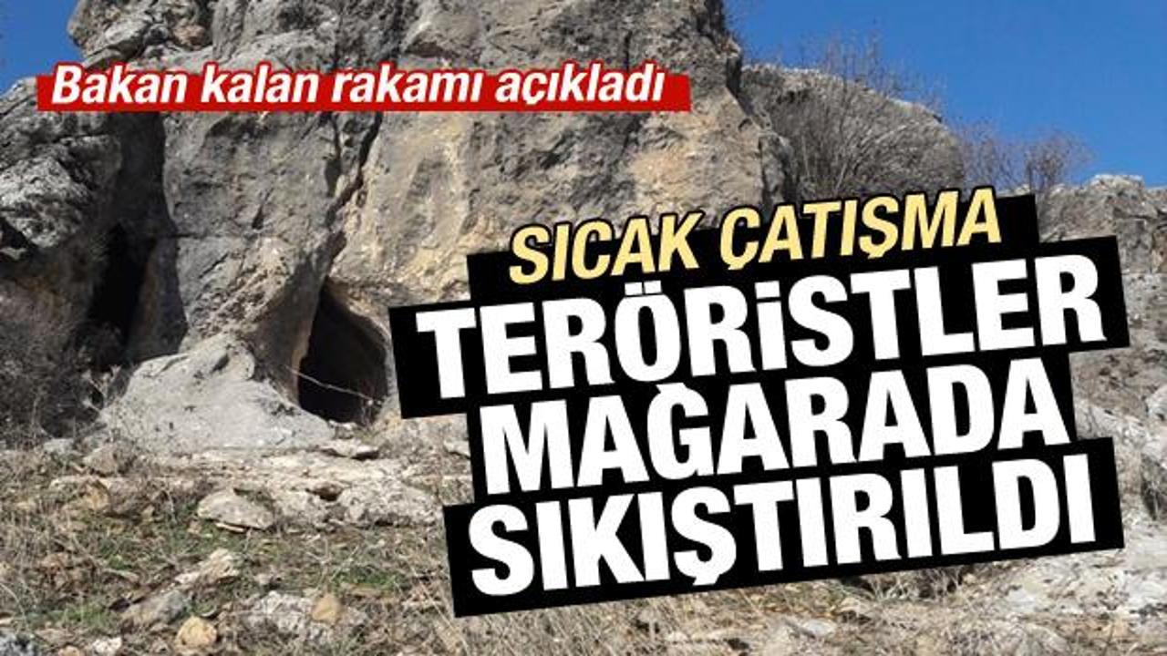 Bakan açıkladı: 6 terörist mağarada sıkıştırıldı