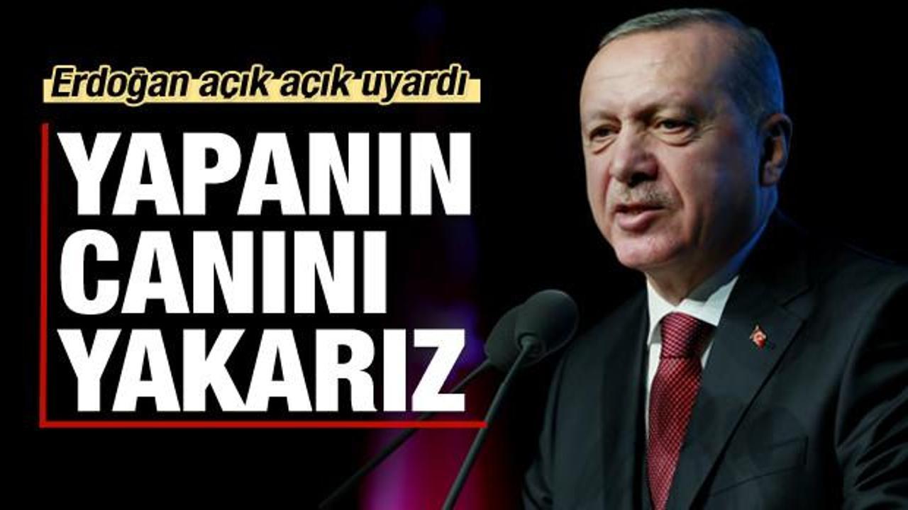 Erdoğan açık açık uyardı: Yapanın canını yakarız