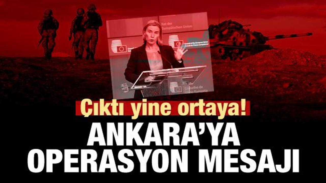 Mogherini'den Türkiye'ye operasyon mesajı