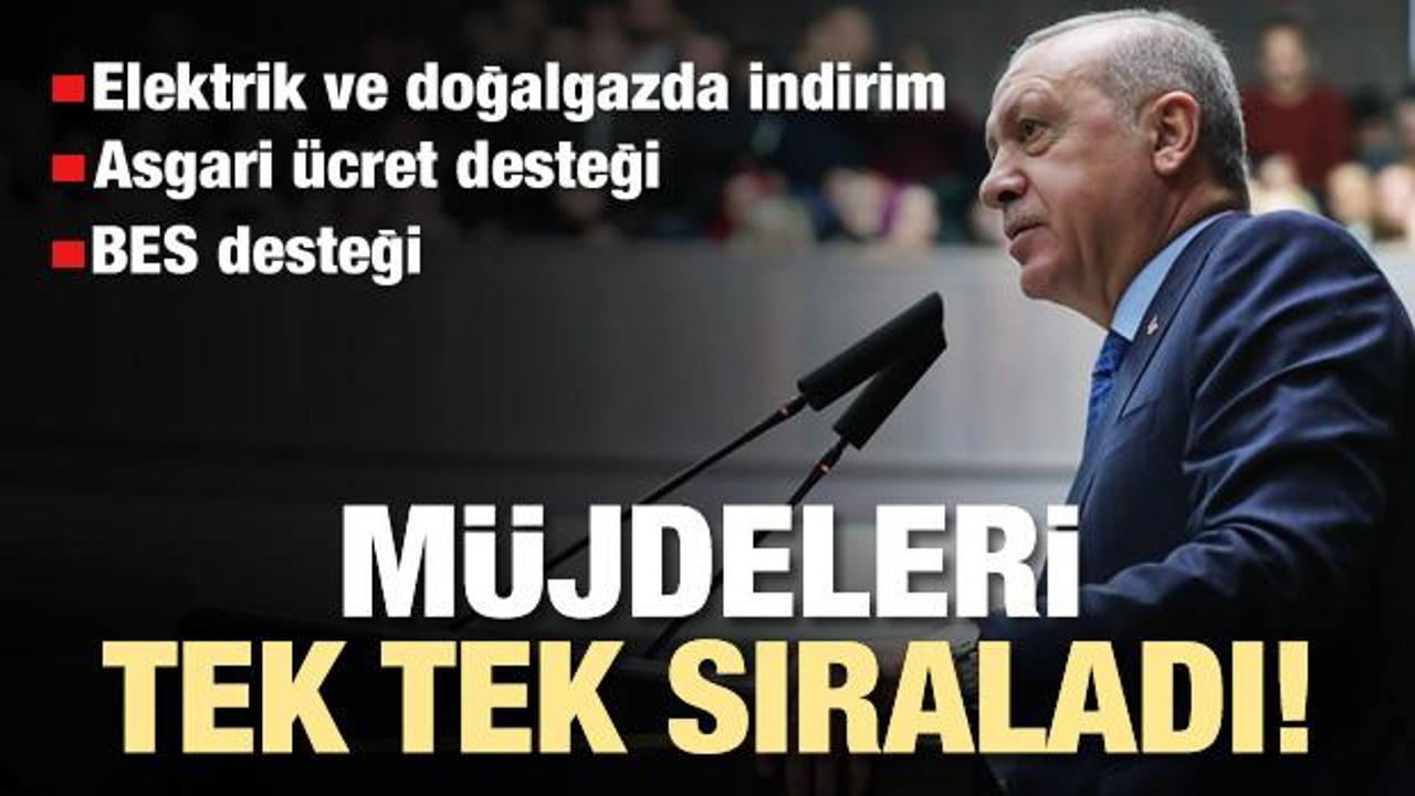 Erdoğan, m&uuml;jdeleri peş peşe sıraladı