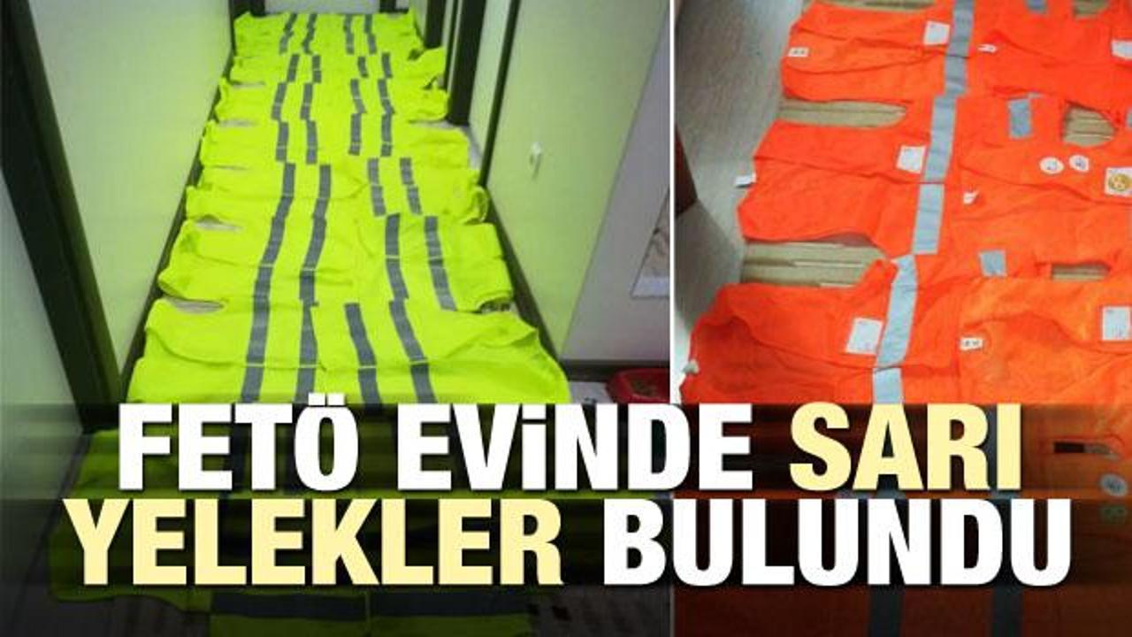FETÖ evinde sarı yelekler bulundu