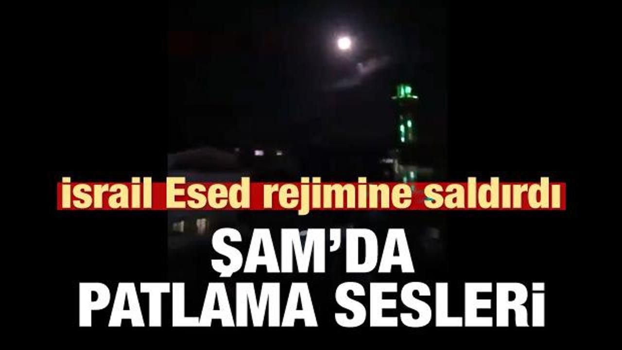İsrail Esed rejimini vurdu! Şam'da patlama sesleri