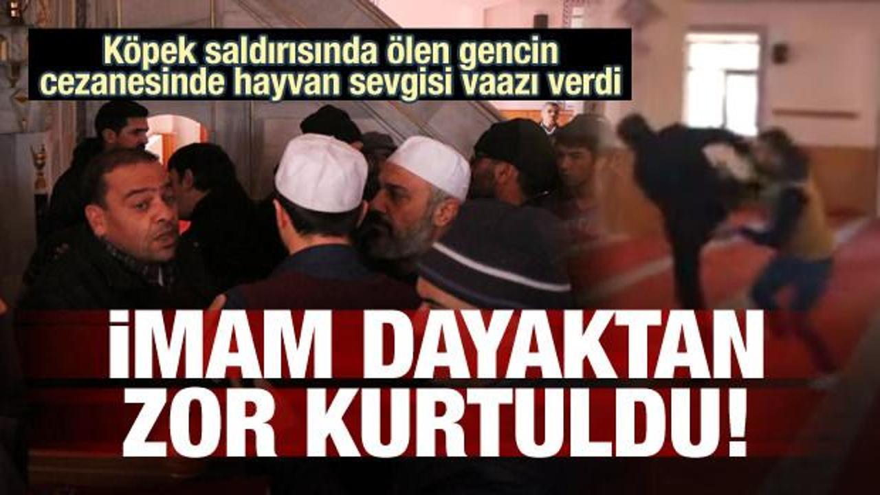 K&ouml;peklerin &ouml;ld&uuml;rd&uuml;ğ&uuml; gencin cenazesinde kavga