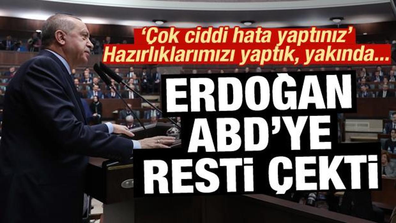 Erdoğan'dan ABD'ye rest!