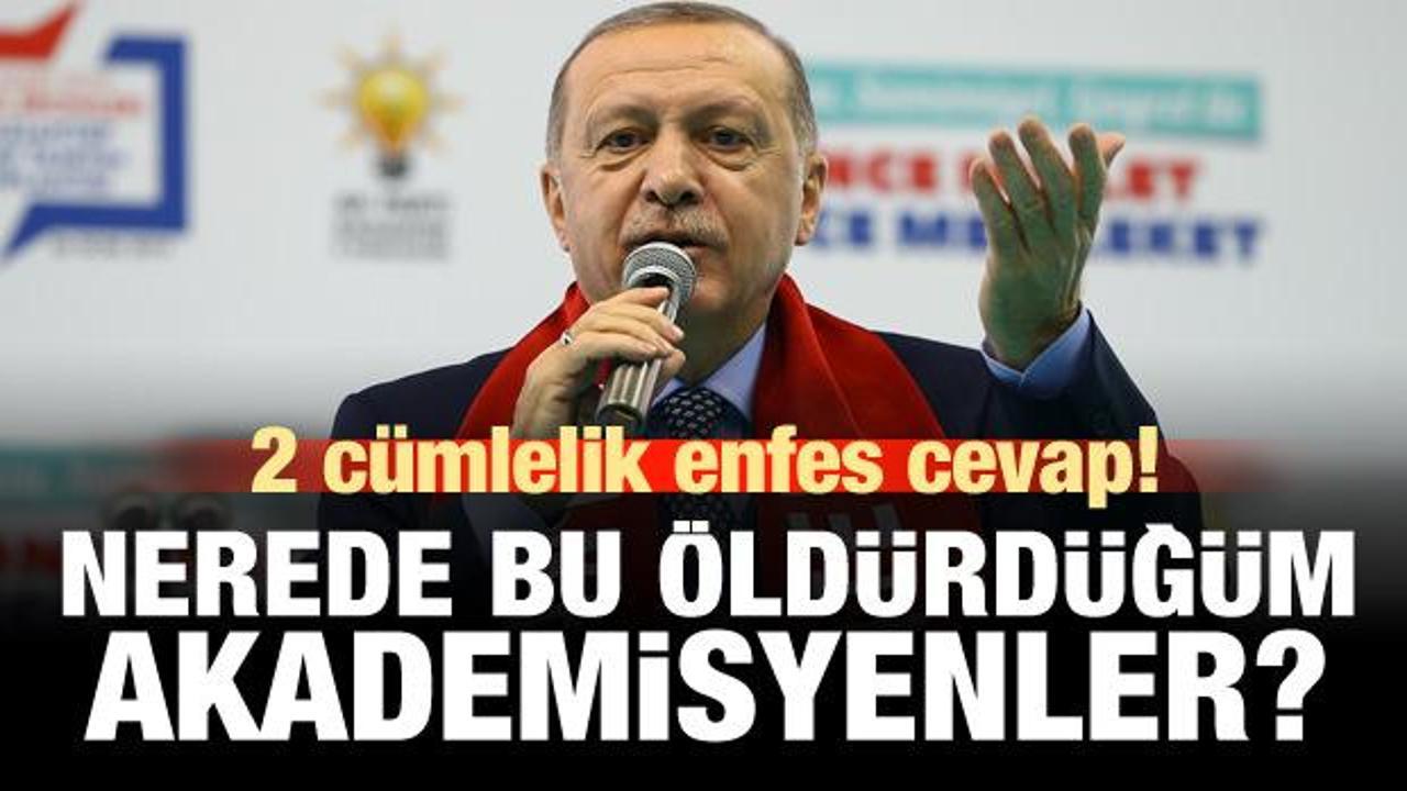 Erdoğan: Nerede bu &ouml;ld&uuml;rd&uuml;ğ&uuml;m akademisyenler?