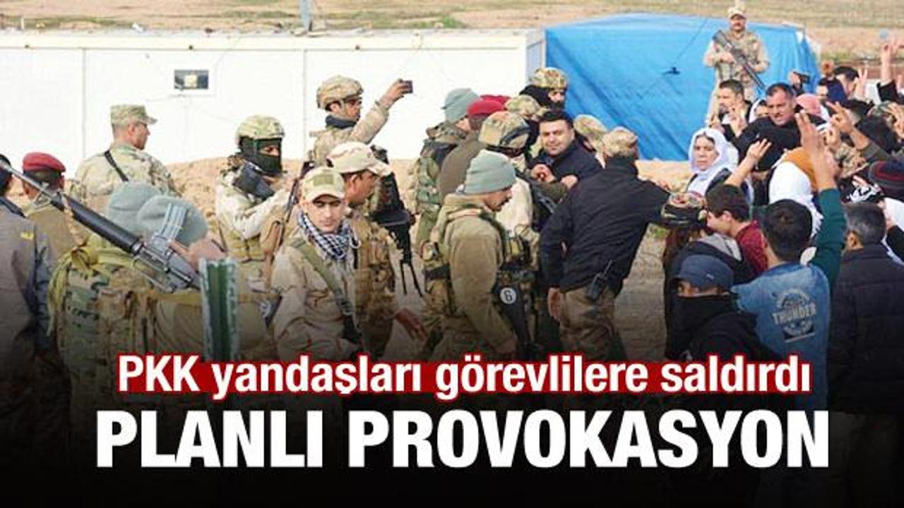 PKK yandaşları görevlilere saldırdı