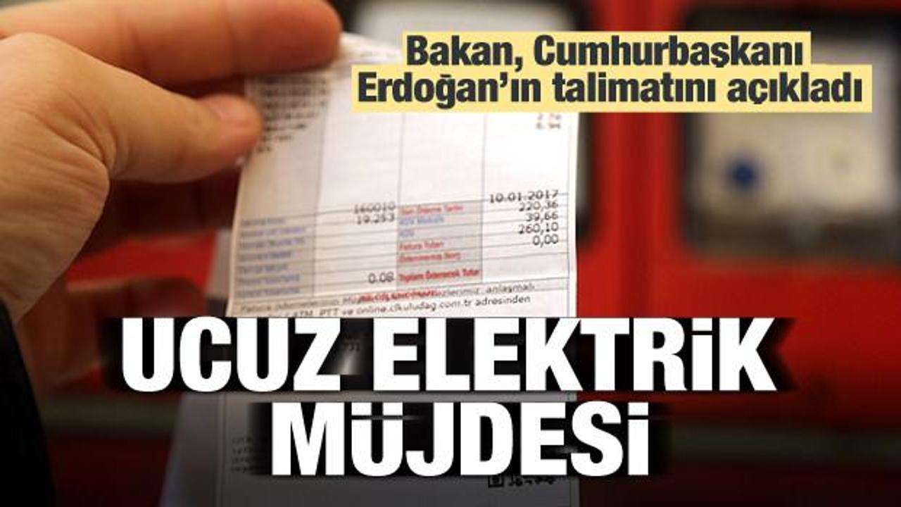 Erdoğan talimatı verdi: Ucuz elektrik müjdesi