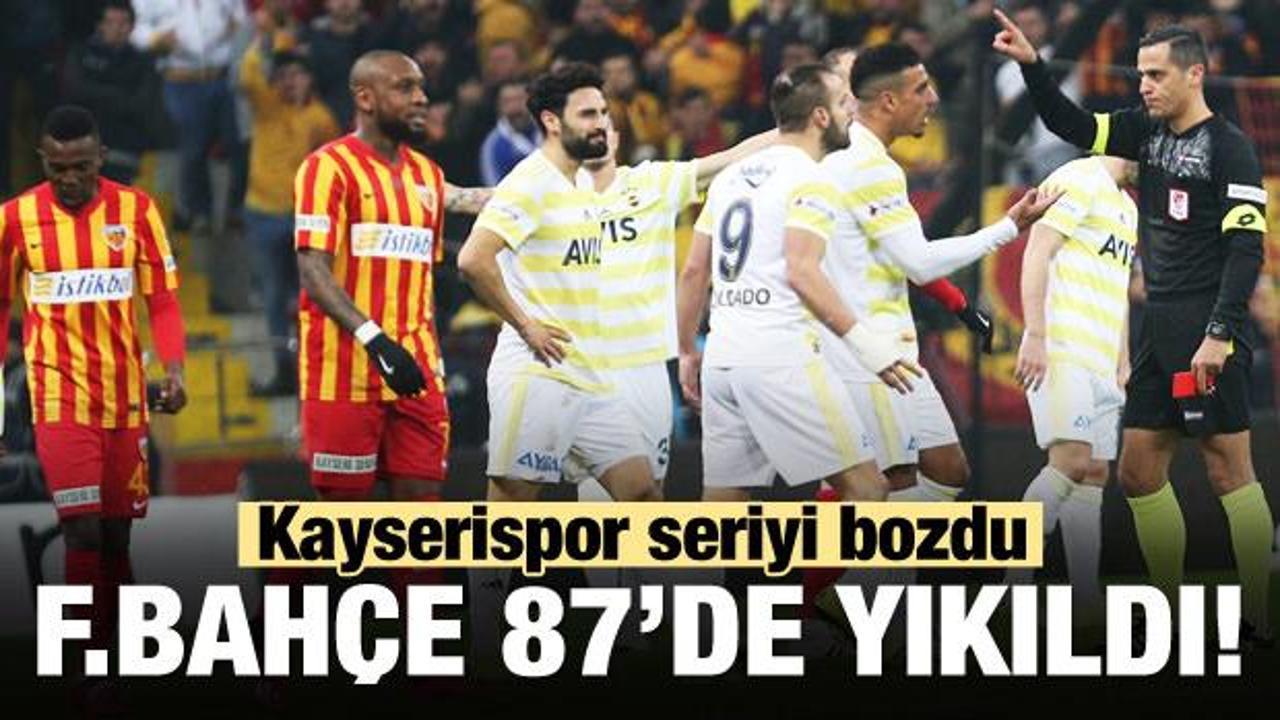 Fenerbahçe 87'de yıkıldı!