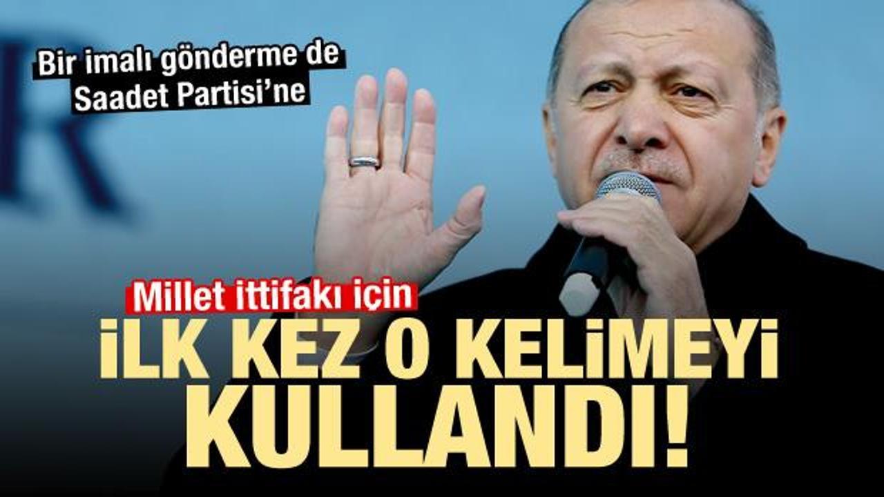 Cumhurbaşkanı Erdoğan'dan Saadet Partisi'ne imali gönderme!