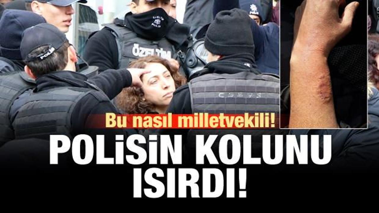 HDP'li milletvekili, polisin kolunu ısırdı