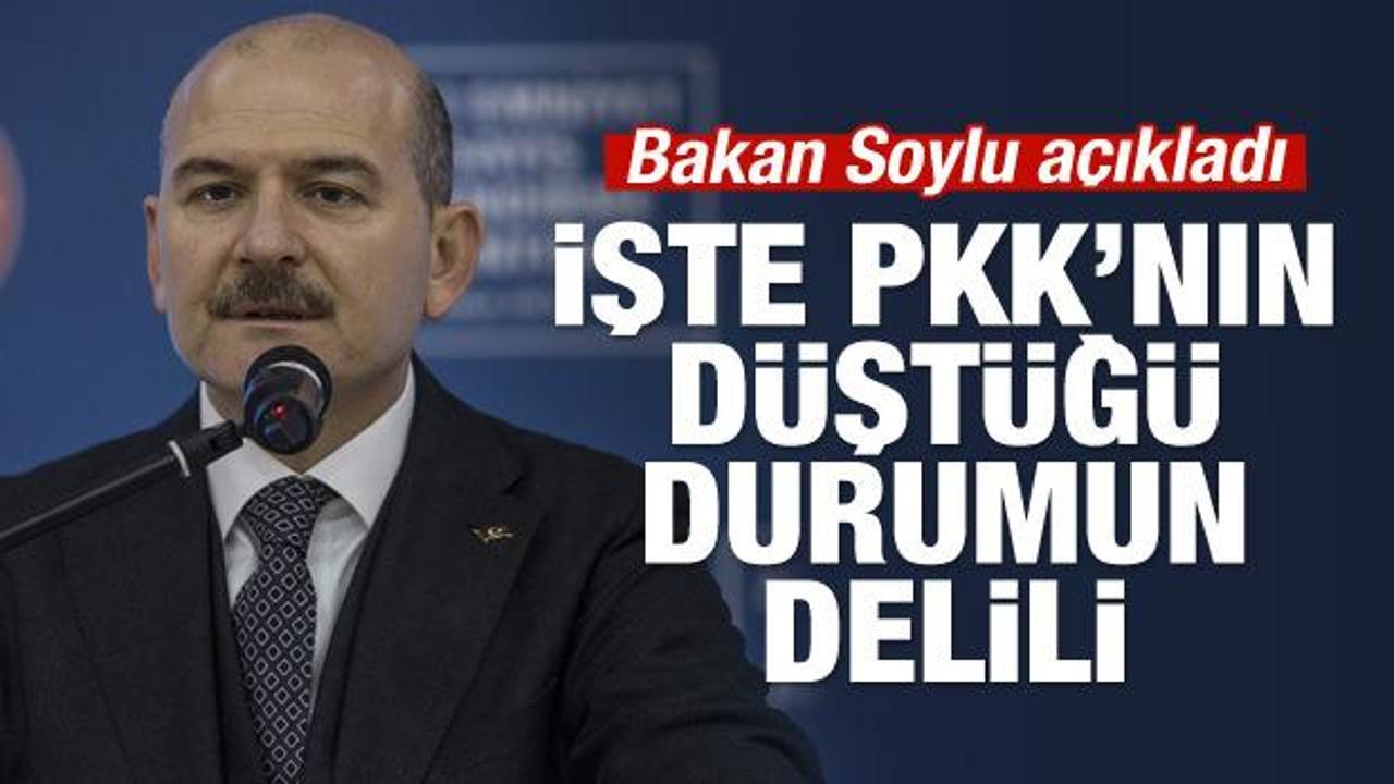 Bakan Soylu açıkladı: PKK'ya ağır darbe!