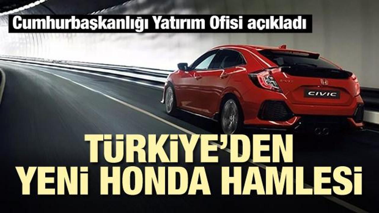 Türkiye'den yeni Honda hamlesi geliyor