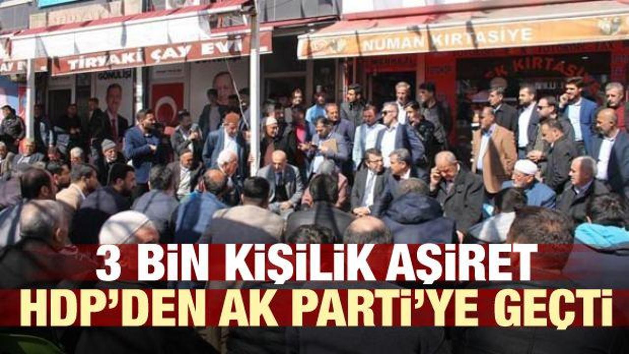 3 bin kişilik aşiret HDP’den AK Parti’ye geçti!