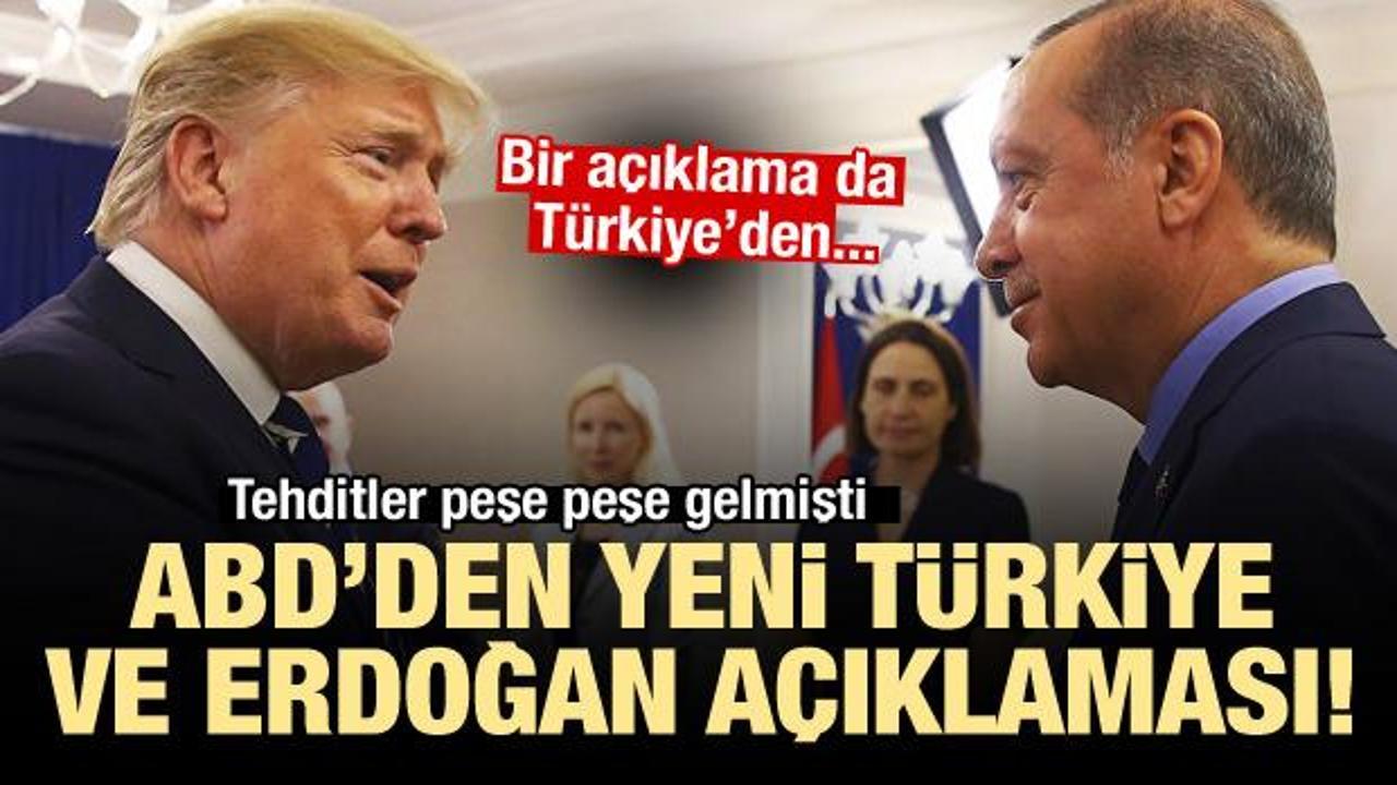 ABD'den yeni Türkiye ve Erdoğan açıklaması! Bir çıkış da Türkiye'den