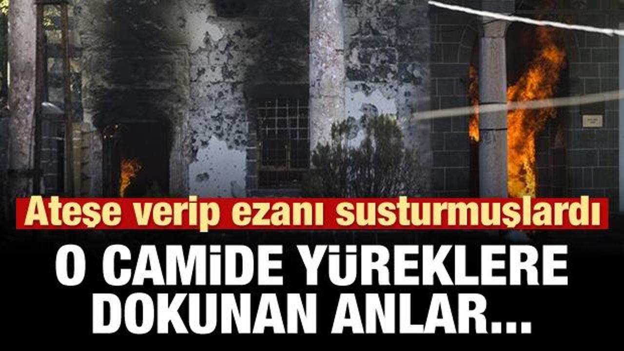PKK'nın ateşe verdiği tarihi camide yüreklere dokunan dua!
