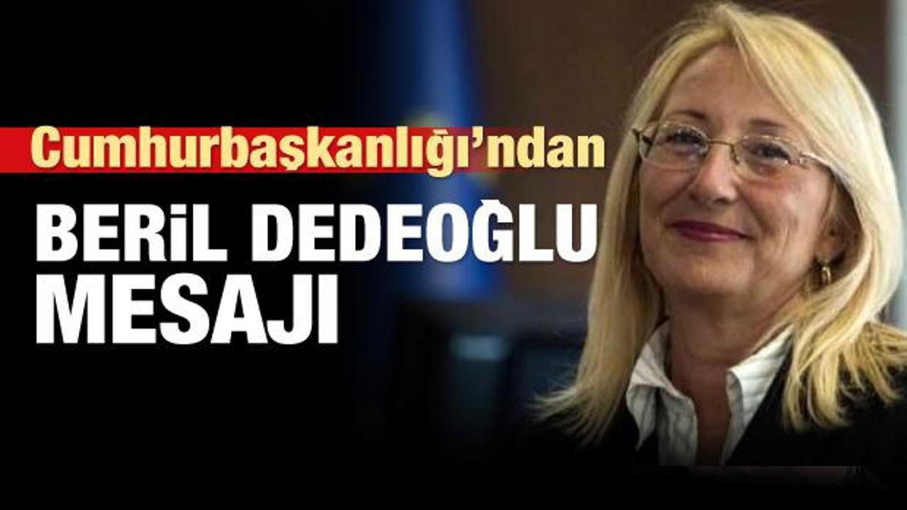 Cumhurbaşkanlığı'ndan Beril Dedeoğlu açıklaması