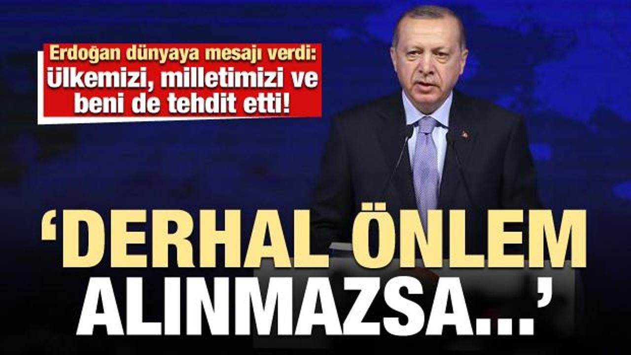 Erdoğan cenaze töreninde dünyaya seslendi: Önlem alınmazsa...