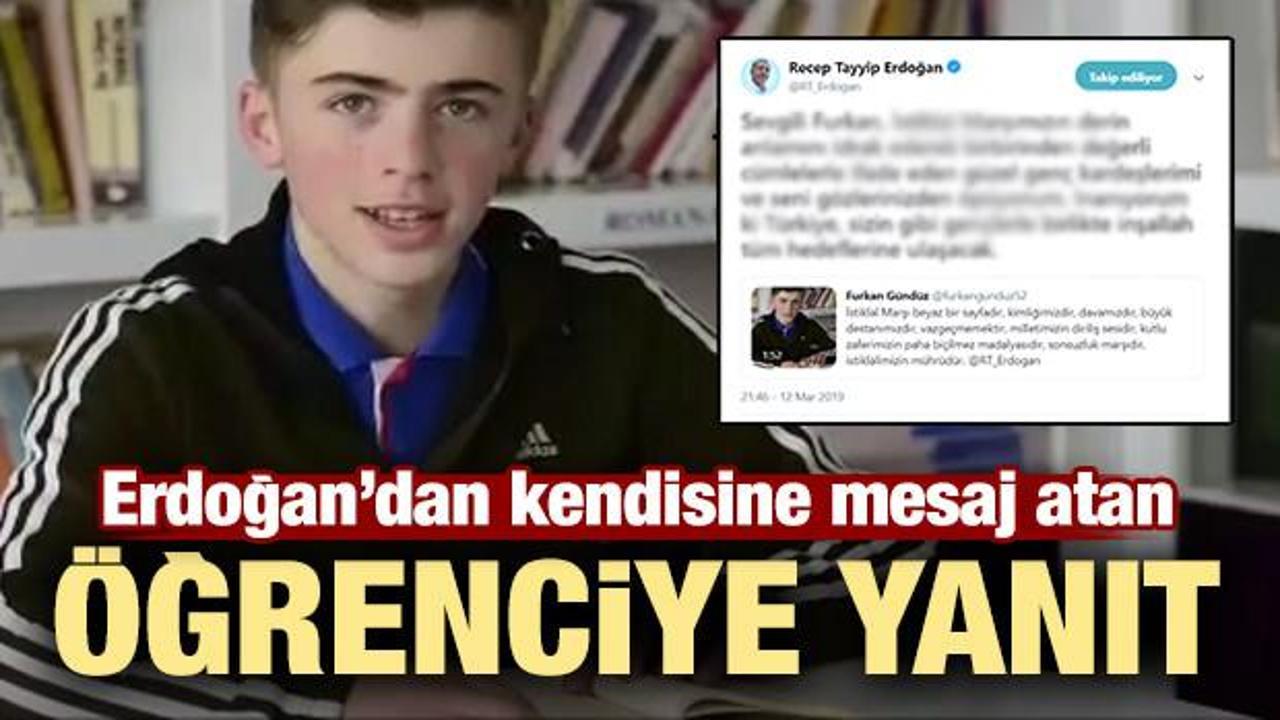 Öğrencilerin hazırladığı videoya Erdoğan'dan yanıt!