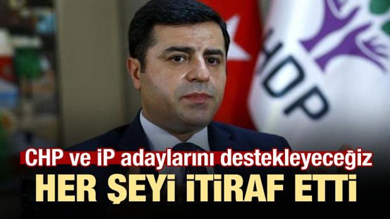 Demirtaş: Batıda CHP ve İYİ Parti'nin adaylarını destekleyeceğiz
