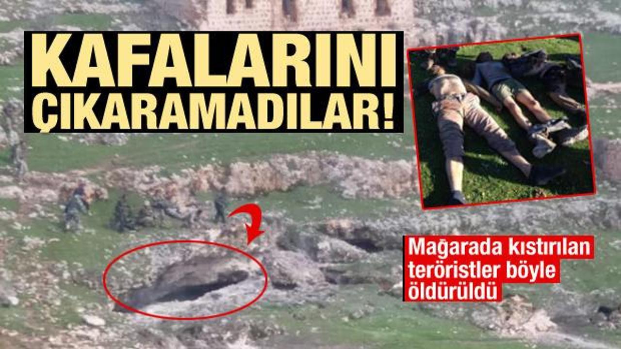 Mağarada kıstırılan teröristler böyle öldürüldü!