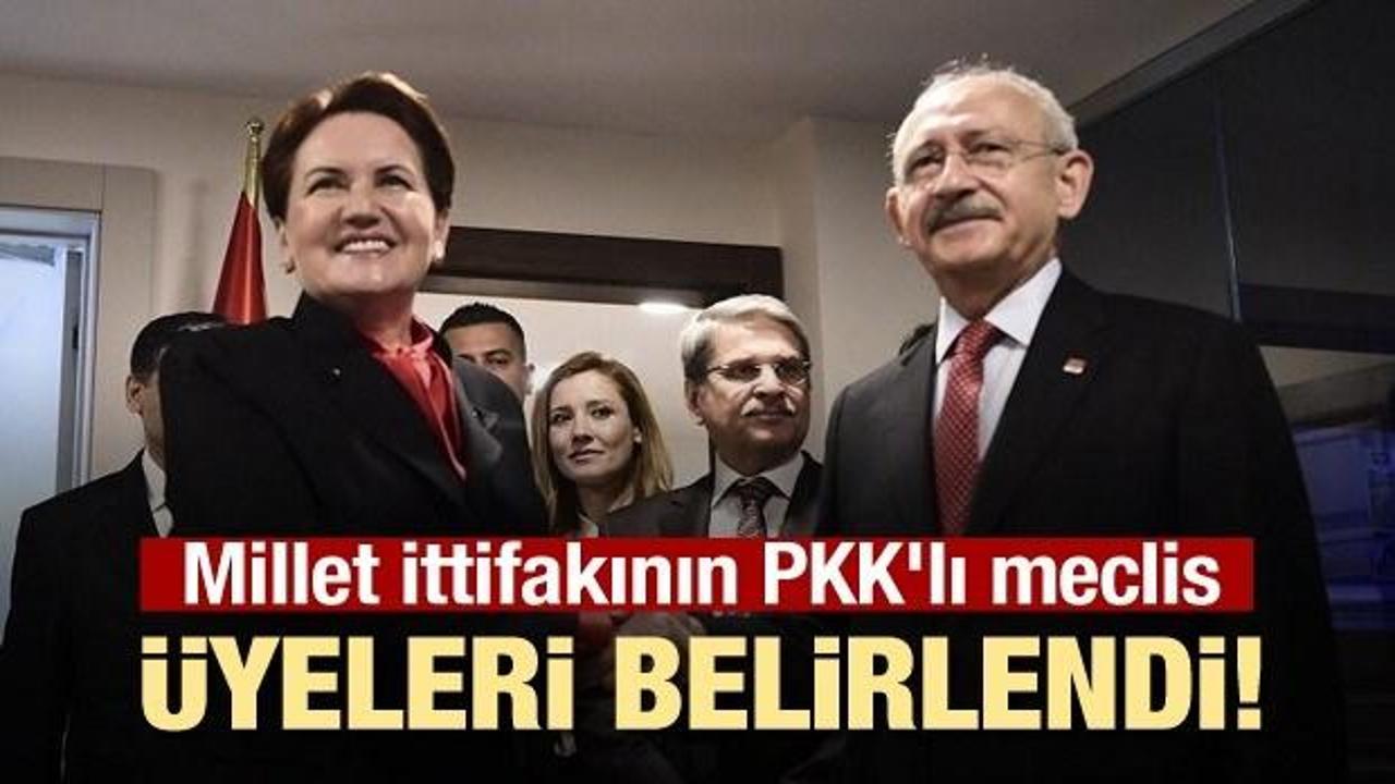 Millet ittifakının PKK'lı meclis üyeleri belirlendi