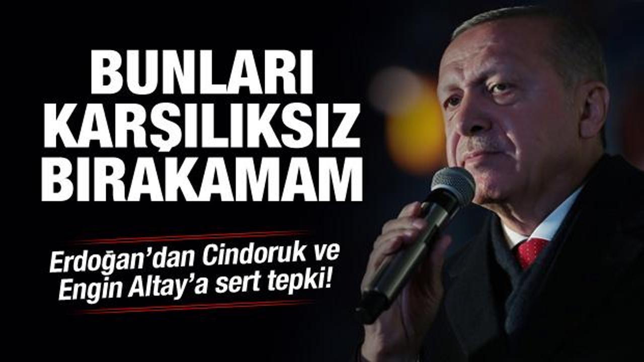 Erdoğan'dan Engin Altay ve H&uuml;samettin Cindoruk'a sert tepki!