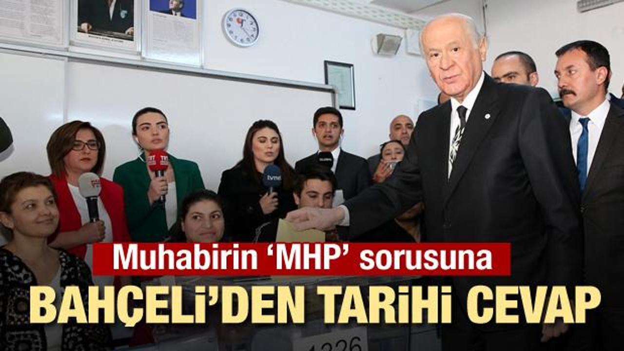 MHP lideri Devlet Bahçeli'den muhabirin sorusuna müthiş cevap