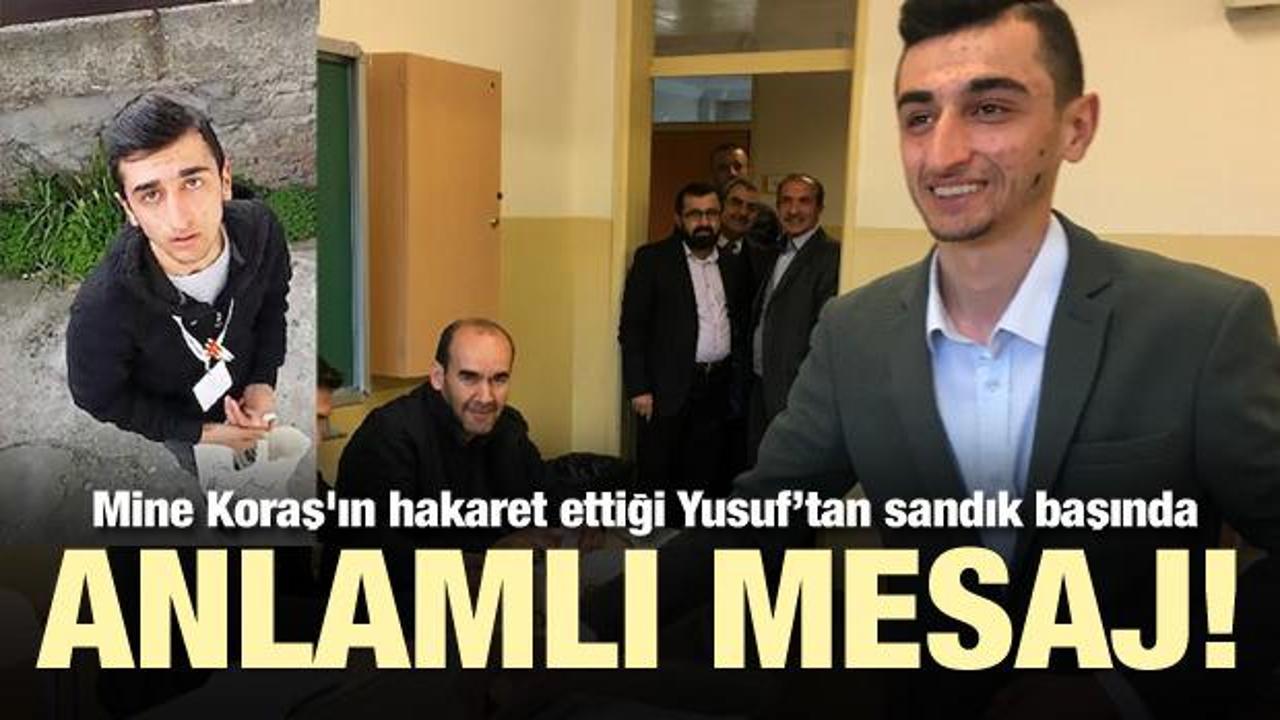 Mine Koraş'ın  hakaret ettiği Yusuf &Ouml;zoğul, oy verdi