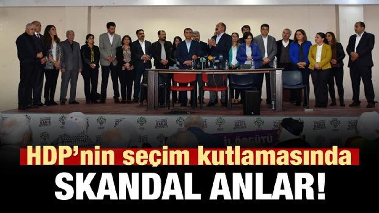 HDP'lilerin se&ccedil;im kutlamasında skandal anlar!