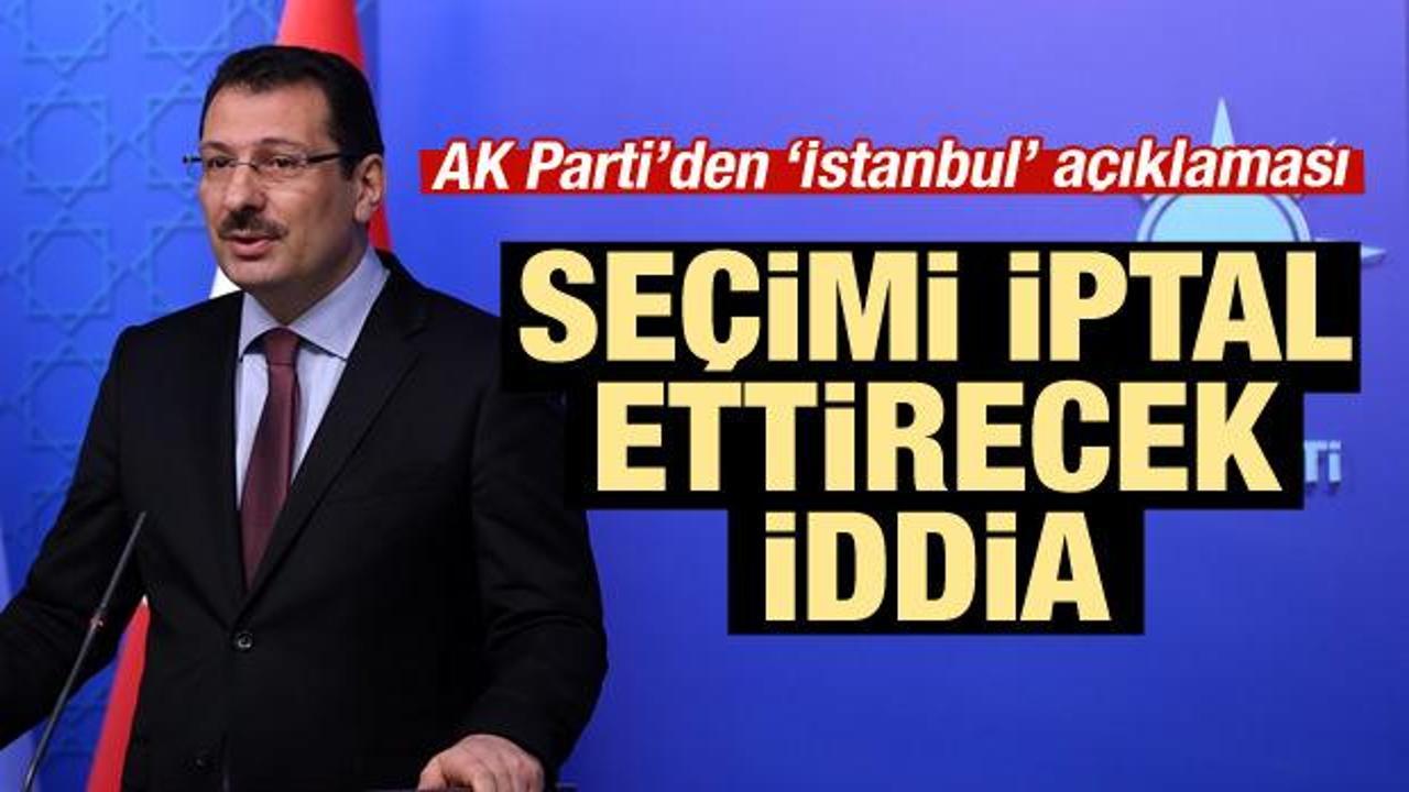 AK Parti'den İstanbul açıklaması