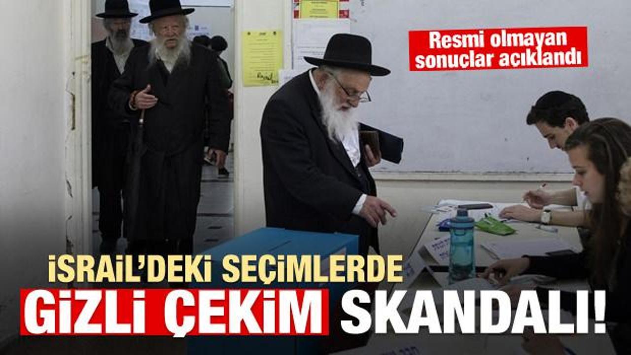 İsrail se&ccedil;imlerinde gizli &ccedil;ekim skandalı