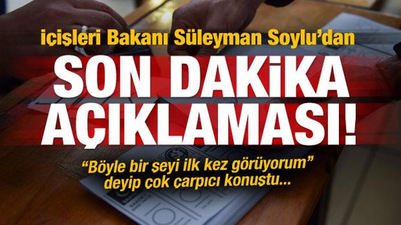 Soylu'dan İstanbul seçimleri ile ilgili son dakika açıklaması!
