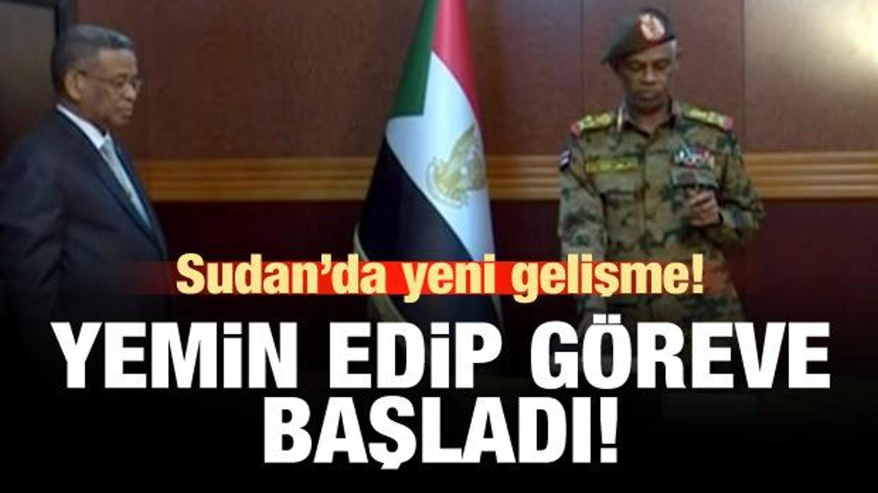 Sudan'da yeni gelişme! Yemin edip göreve başladı!