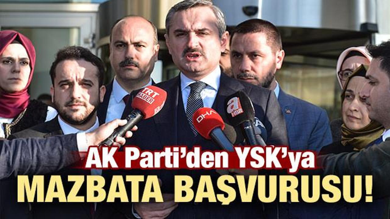 AK Parti'den YSK'ya mazbata başvurusu